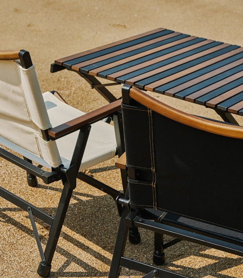 【正規販売】KOVEA コベア WOOD FLAT CHAIR ウッド フラットチェア 40th Edition 選べる2色 ブラック アイボリー  black ivory