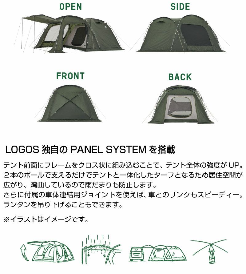 neos PANEL スクリーンドゥーブル L-BD|ギア|テント|2ルーム