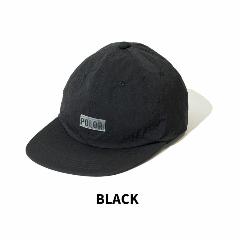 POLER ポーラー FURRY FONT NYLON 6P CAP BLACK NAVY IVORY GRAY
