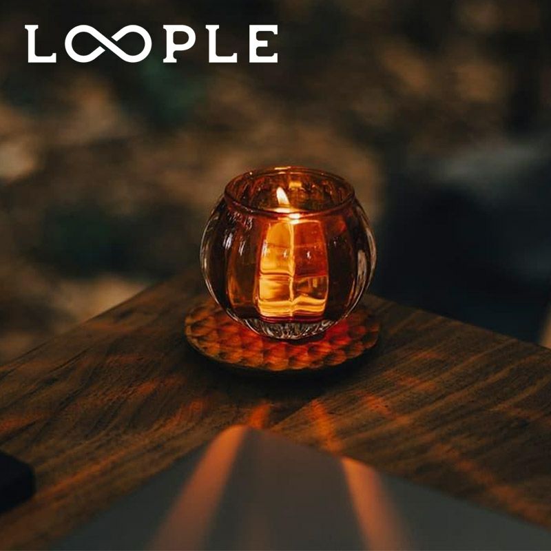 LOOPLE ループル キャンドルグラス 「グローブ] アンバー