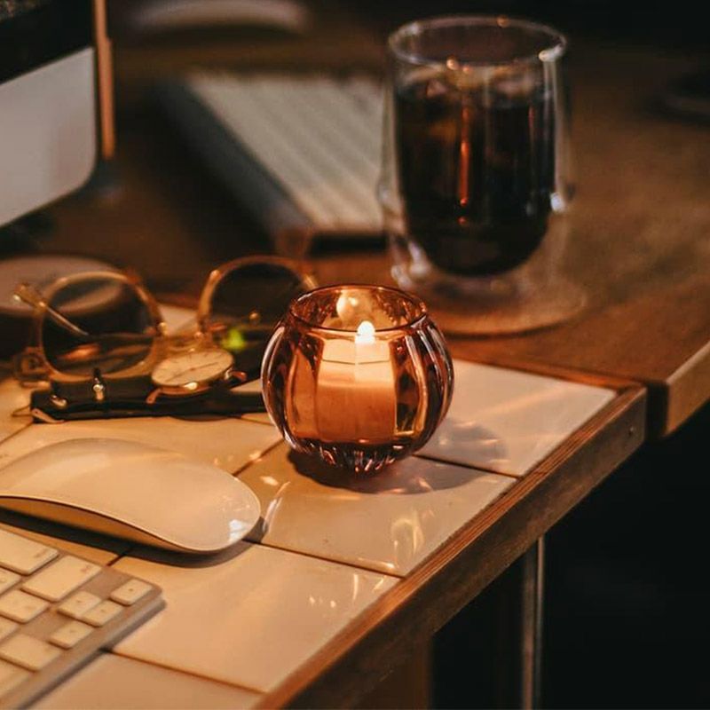 LOOPLE ループル キャンドルグラス 「グローブ] アンバー